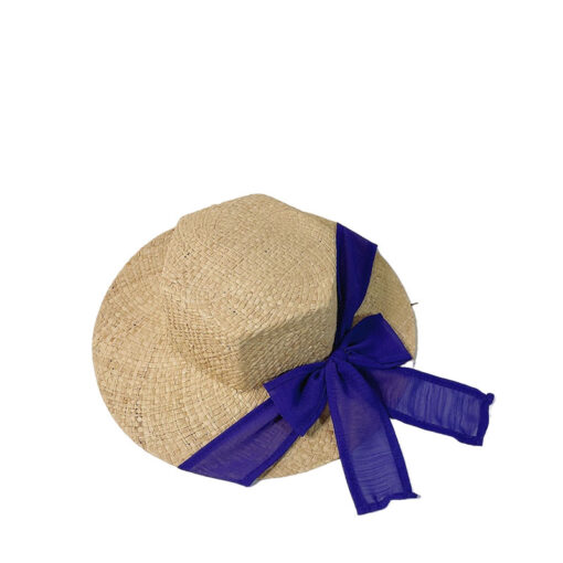 Korean Style Hexagonal Raffia Straw Hat With Bowknot Beach Hat With Big Brim - Image 2