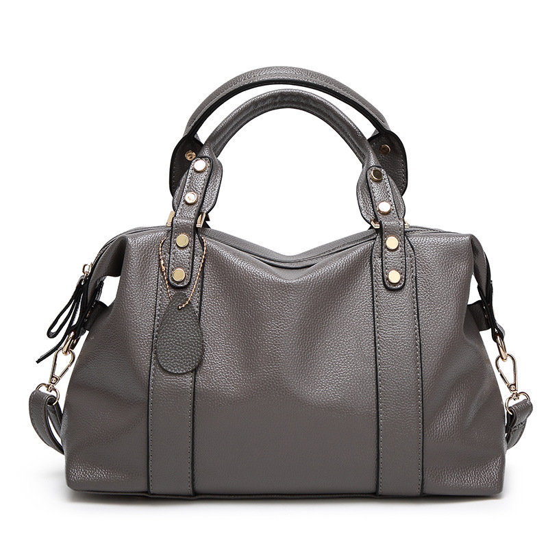 Fashion Boston Shoulder Bag Women’s Handbags Retro Rivet Design ...