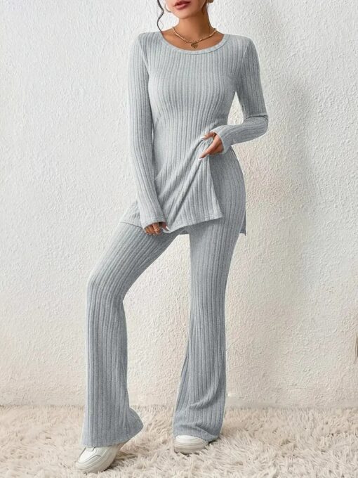 Polyester Women's Clothing Solid Color Casual Slim New Fashion Women Elegant Outfit - Image 9