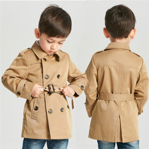 Kids' Overcoat Spring Boy's Trench Coat Mid-length - Image 10