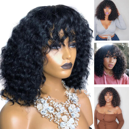 European And American Wig Ladies Kinky Curly Short Curly Hair - Image 3