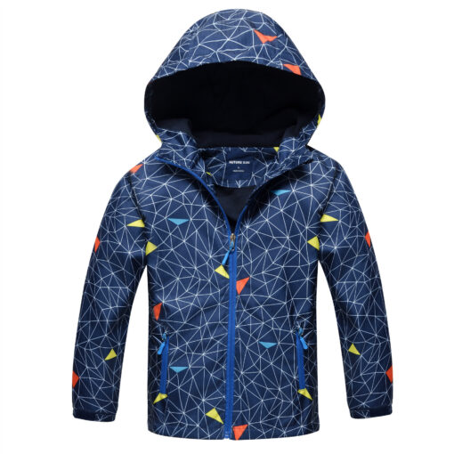 Boys' Outdoor Sports Windbreaker With Warm Waterproof Cloth - Image 4