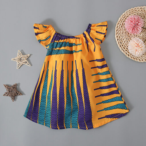 Summer Girls African Bohemian Style Flounced Sleeve Baby Shirt Top Children's Clothing - Image 9