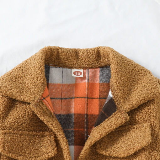 Autumn New Plush Plaid Reversible Coat - Image 10