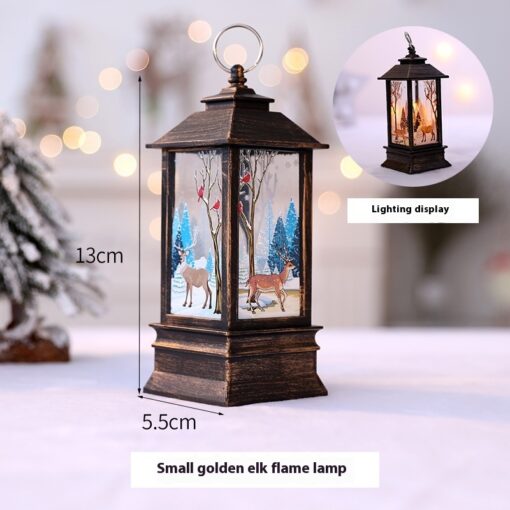 Party Decoration Portable Oil Lamp Santa Claus LED Night Lights Battery Powered Indoor Outdoor Hanging Lanterns Festive Party Decoration - Image 3