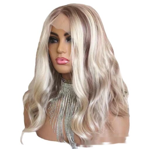 Brown Big Wave Chemical Fiber High Temperature Silk Wig Headgear - Image 4