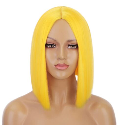 Women's Short Straight Hair Bangs Chemical Fiber Wig Head Cover - Image 2