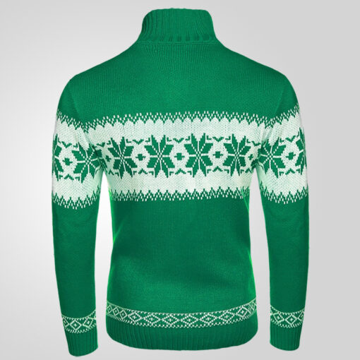 Men's Sweater Long Sleeve Christmas Jacquard Knitted Sweater - Image 6