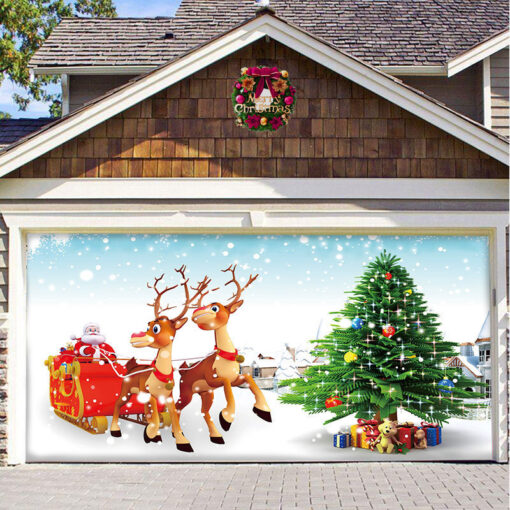 Christmas Background Hanging Cloth Garage Door Patch Holiday Party - Image 6