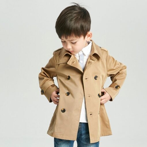 Kids' Overcoat Spring Boy's Trench Coat Mid-length - Image 6