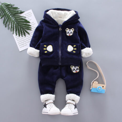 Golden mink plush winter clothing - Image 2