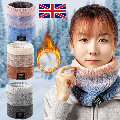 Thermal Fleece Snood Neck Warmer Scarf Warm Winter Ski For Men Women - Image 5