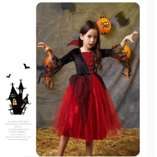 Children's Halloween Witch Clothing Suit - Image 9