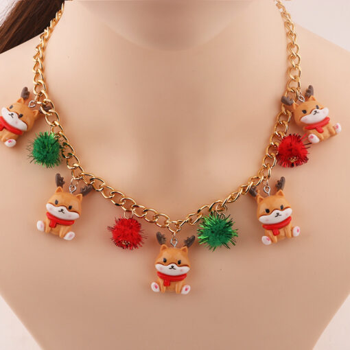 New Christmas Tree Bell Santa Claus Necklace Creative Personalized Pendant Clavicle Chain Women's Jewelry - Image 4