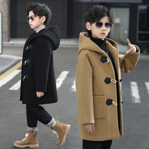 Boy Thickened Woolen Coat - Image 7