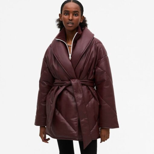 Winter Parkas For Women Loose Leather Coats Ladies Jackets - Image 3