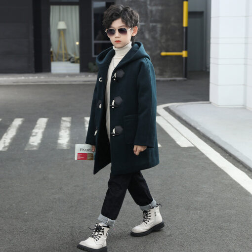 Boy Thickened Woolen Coat - Image 2