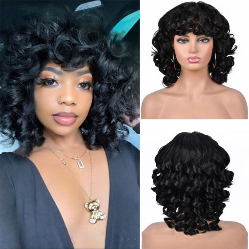 Women's Gradient Roman Volume Full Head Cover Wig - Image 8