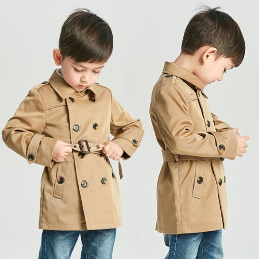 Kids' Overcoat Spring Boy's Trench Coat Mid-length - Image 8