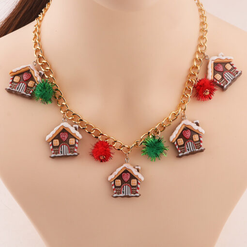 New Christmas Tree Bell Santa Claus Necklace Creative Personalized Pendant Clavicle Chain Women's Jewelry - Image 2