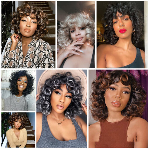 Women's Gradient Roman Volume Full Head Cover Wig - Image 2