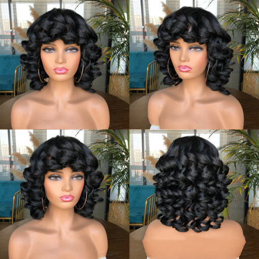 Women's Gradient Roman Volume Full Head Cover Wig - Image 6