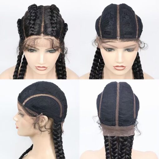 Front Lace Synthetic Fiber Four Braid Wig - Image 7