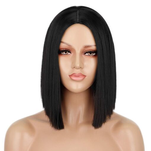 Women's Short Straight Hair Bangs Chemical Fiber Wig Head Cover - Image 4