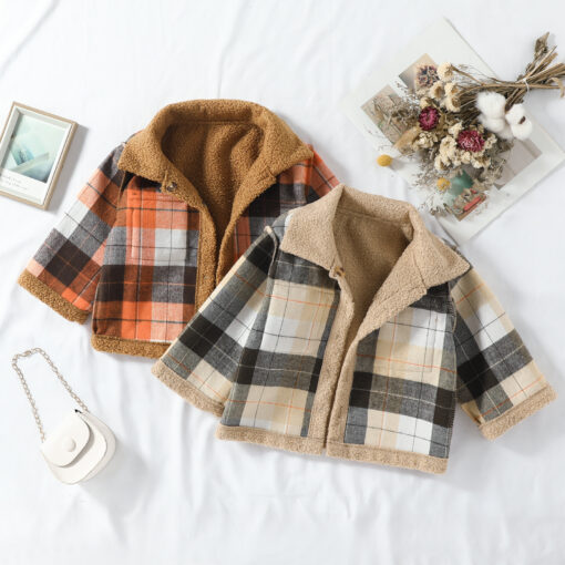 Autumn New Plush Plaid Reversible Coat - Image 8