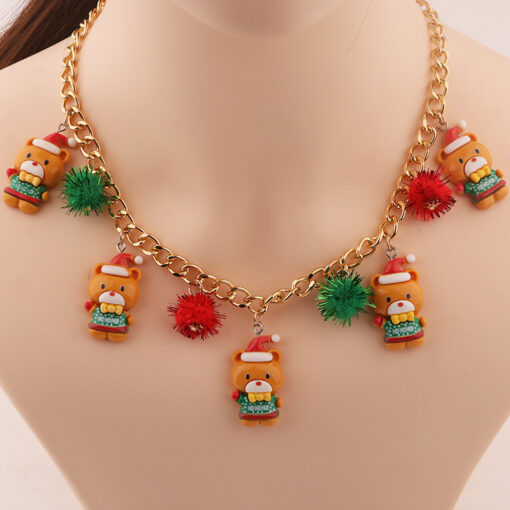 New Christmas Tree Bell Santa Claus Necklace Creative Personalized Pendant Clavicle Chain Women's Jewelry - Image 3