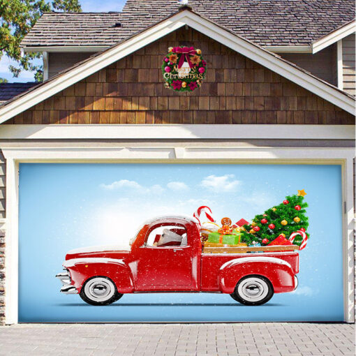 Christmas Background Hanging Cloth Garage Door Patch Holiday Party - Image 4