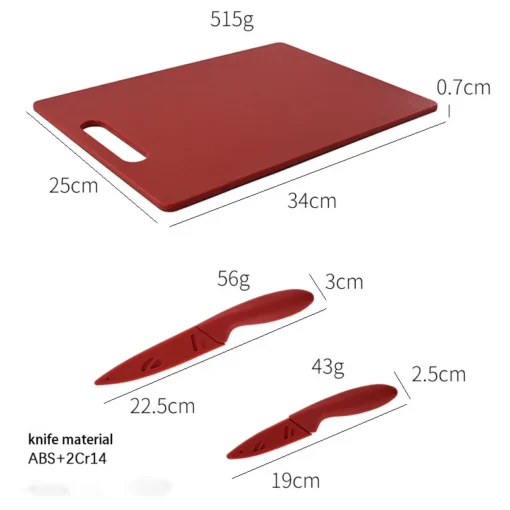 foldable plastic chopping board pp Fruit knife Set household kitchen tools fruit and vegetable cutting board and Chopping Board