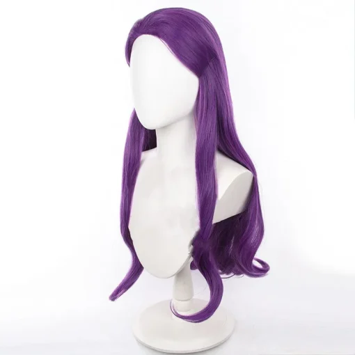 Wholesale 80cm Long Purple Curly Macht Wig Frieren At The Funeral Cosplay Synthetic Anime Heat Resistant Hair Wig For Party - Image 2