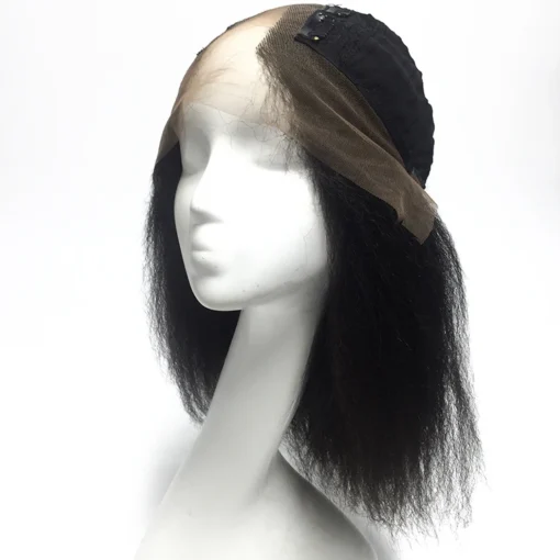 Human Hair Lace Wig  14inches V-part Wigs Kinky Straight V Part Wigs For Black Women - Image 2