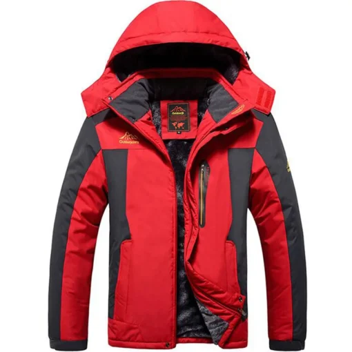 AOLA Oem Custom Wholesale Outdoor Hiking Soft Shell Down Coat Men's Jackets Windproof Waterproof Winter Jacket Man - Image 4