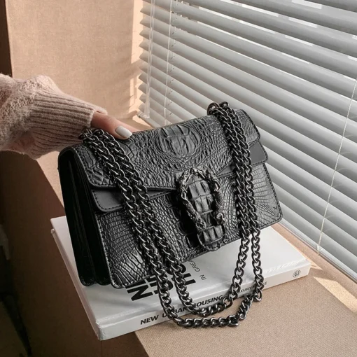 New Fashion Alligator Pattern Purses Bag Famous Brand  Ladies Shoulder Bags Women Luxury Crossbody Purse Handbags - Image 6