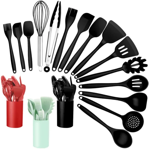 accessories heavy duty kitchen utensils set Kitchen Accessories Cookware Set Wholesale 15 Pcs Silicone Kitchen Utensil Set - Image 6