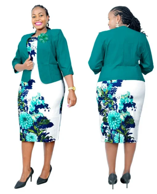 New Arrival African Clothes Plus Size Office Ladies Dresses For Women Two Piece Set - Image 2