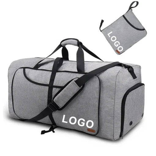 Multifunctional Portable Foldable Sports Travel Bag Waterproof Gym Overnight Duffel Bag With Shoe Compartment - Image 6