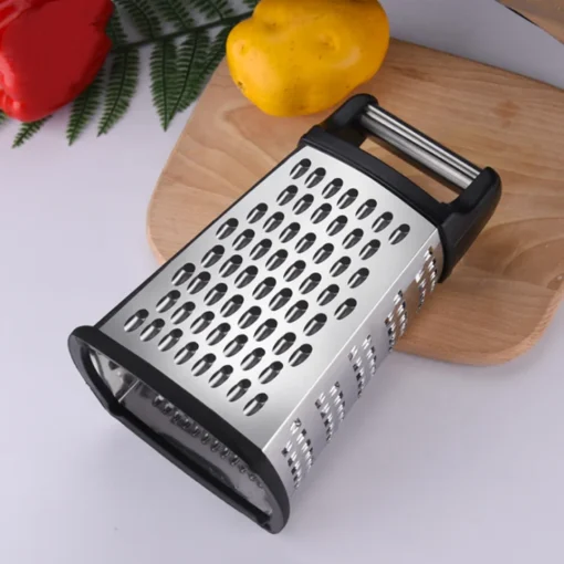 Kitchen set stainless steel multi-function tabletop hand held cutter slicers 4 sides manual box fruit vegetable cheese grater