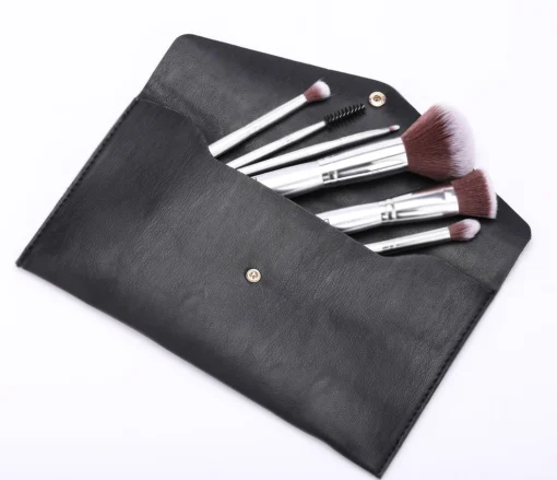 Customized PU Leather Pouch Women's Small Makeup Bag For Cosmetics makeup brushes set - Image 3