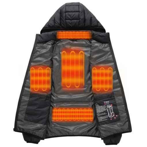 USA Size Heated jacket Winter warm USB rechargeable removable battery waterproof men cotton heated jacket