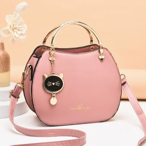 bag women 2022 new handbags  cat pendant single shoulder handbag trend women 14065 handbags wholesale - Image 4