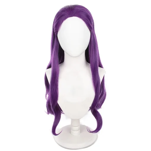 Wholesale 80cm Long Purple Curly Macht Wig Frieren At The Funeral Cosplay Synthetic Anime Heat Resistant Hair Wig For Party