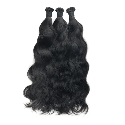 100% Remy Hair Natural Wavy Raw Indian I Tip Micro Link Hair Extension for Black Women with Natural Wave Style - Image 6