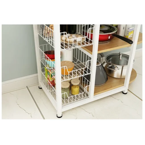 Wood Kitchen Dish Racks Organizer Microwave Oven Shelf Stand  Kitchen Shelf Rack - Image 3