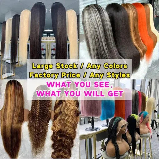 13x4 Raw Indian Lace Frontal Human Hair Wigs,Glueless HD Full Lace Front Wigs, Brazilian Bone Straight Wig For Black Women - Image 5