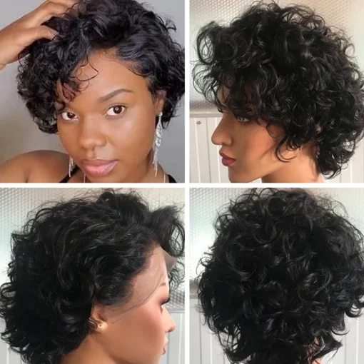 Perruque High Quality Wholesale Virgin Pixie Blond Short Wigs For Black Women Lace Front Pixie Cut Human Hair Wigs - Image 2