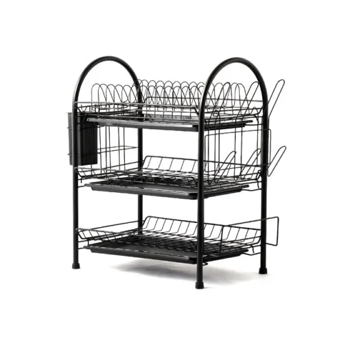 Dish Drying Rack 3 Tier 304 Stainless Steel Utensil Holder Cutting Board Holder Dish Drain Board Kitchen - Image 6