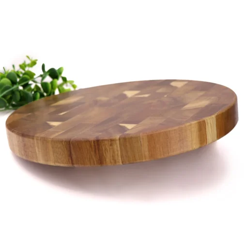 Round Acacia Wood Cutting Board Wooden Chopping Blocks End-grain Serving Boards Wooden Board for The Kitchen - Image 4